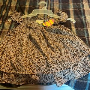 Brand new cheetah print ruffle girl shirt